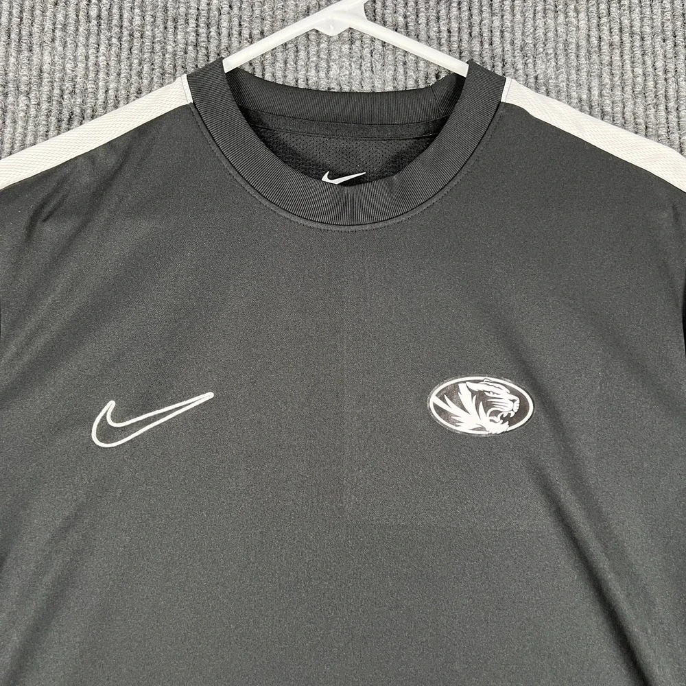 Missouri‎ Tigers Mizzou Shirt Mens Large Nike Black Short Sleeve Slim Fit SEC